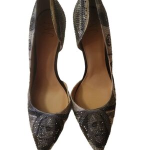 INC International Concepts Black and Gray Heels